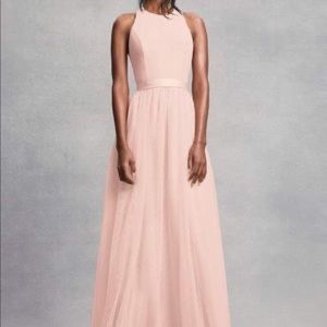 David’s Bridal White by Vera Wang Petal Pink Birdesmaid’s Dress